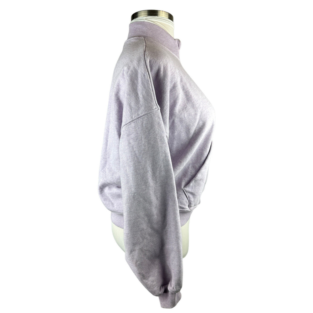 Gymshark Rest Day Sweats 1/2 Zip Pullover Purple Aura Lilac Marl Oversized Fit M - Picture 13 of 16